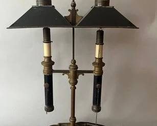 Brass & Tole Empire Style Bouillotte Lamp
