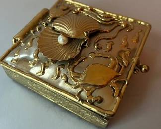 Lunacy Designs Handcrafted Nautical Themed Mixed Metal Trinket Box