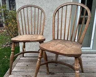 Pair Of Oak Windsor Style Chairs