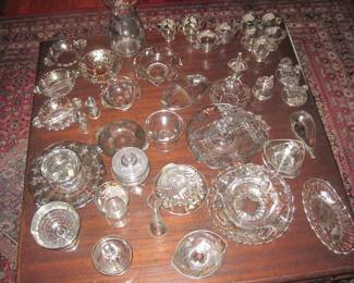 Tons Of Crystal With Silver Inlay