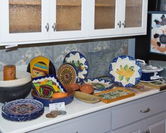 All Mexican or Italian pottery.  Priced from:  $4.00 - $60.00