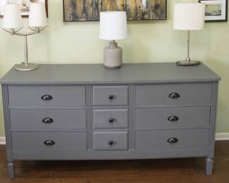 IKEA dresser w/9 drawers (31"h x 62"w x 18"d):  $180.00