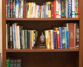 2 Bookshelves sold separately (72"h x 35"w x 11"d) 5 shelves:  $160.00 ea.