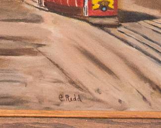 'Hills of San Francisco' Original painting ~by C. Redd (27"l x 21"w ALL):  $58.00