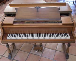 Schaff Baby Grand Piano.  Manufactured 1929 Serial # 110570:   Refinished:  $1,200.00.  Delightful Baby w/bench.  Grand with great detail.  Plays well.
