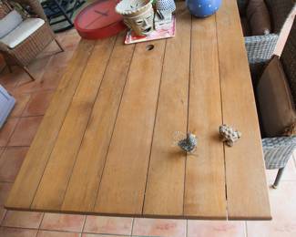 Handcrafted Western Red Cedar wood patio table.  The design was inspired by ~ Greene & Greene Architects (29”h x 72” w x 40”d):   $740.00