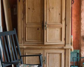 Patio Entertainment Armoir (80"h x 44"w x 24"d)  3 drawers and 2 shelves:  $260.00