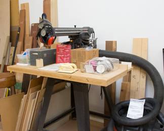 Craftsman 10" Radial Arm Saw:  (1975 well worn) includes universal stand:  $90.00