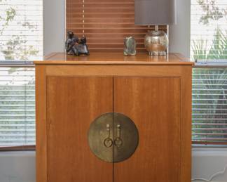 Hand crafted entertainment center or storage hutch.  The wood is Brazilian and American Cherry.  Japanese brass hardware (4'h x 43"w x 24"d):  $620.00