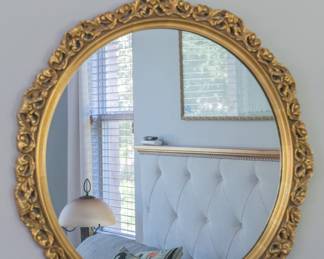 Ornate Guilt 3' dia. Antique Mirror:  $290.00