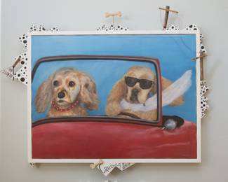 "The Cruising Dogs"~ signed: G. Valdespino  (40"l x 50"w):  $360.00 