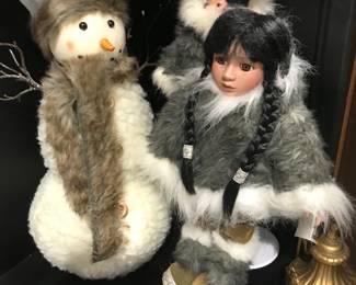 Eskimo dolls and Snowman