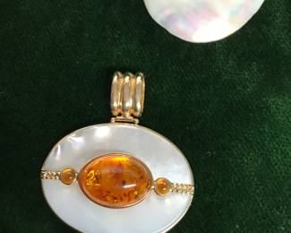 14k, Mother of Pearl, Amber