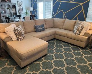 Beige Sectional Left sided chaise/return 