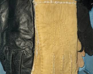 Women's gloves - leather and knitted (some new with tags)