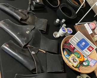 Leather vintage pistol holsters