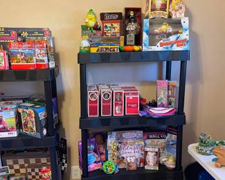 American Girl miniature dolls new in boxes, M&M candy dispensers new in boxes, toys, games and dolls 