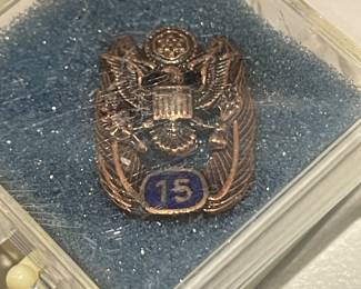Vintage Ls 15 Army US Military Eagle Lapel Pin
