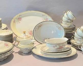 Victoria China 88 Piece Partial Dinner Service, Czechoslovakia
