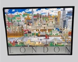 Vintage Christopher Rogers "London", Signed By Christopher Rogers, 1989
