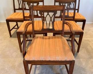 Set Of Five Dining Chairs Consisting Of One Arm And 4 Side Chairs
