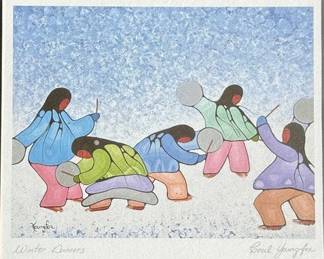 Cecill Youngfox, Winter Dancers, Chromolithograph
