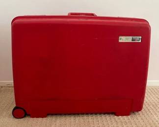 Red Delsey Suitcase
