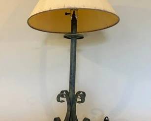 Scrolled Aluminum Table Lamp
