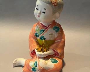 Japanese Ceramic Hakata Doll
