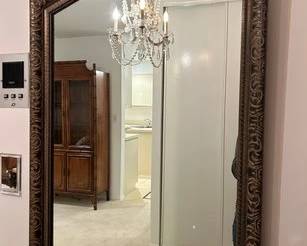 Carved Wood And Copper Plated Mirror By Carolina Mirror Corporation, 1967
