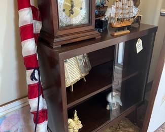 Mid Century cabinet, Model ships, Mantel clock