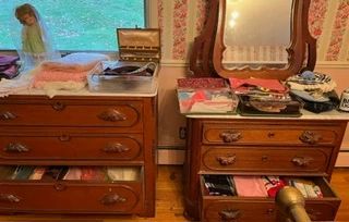 Matching dressers. Dress scarves and winter/wool scarves