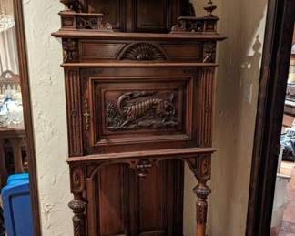 Antique wooden joker cabinet 