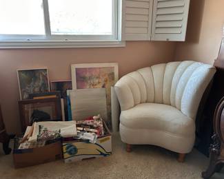 Assorted fabric, yarn and art 