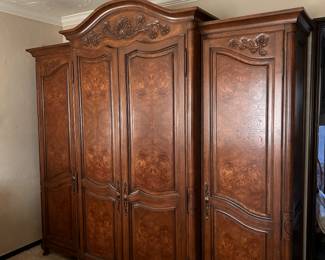 3 part vintage armoire cabinet