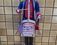 Vintage 1976 Wooden American revolutionary soldier Bank By Robert Ral  26”