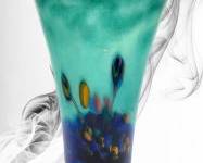 Mesmerizing Vintage Large LA ROCHERE France glass vase 11"