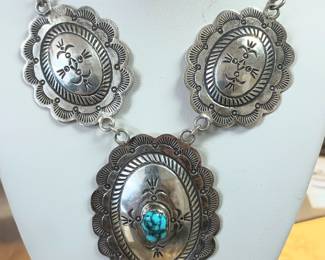Sterling and Turquoise Necklace 