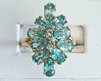 Topaz Ring in yellow gold 