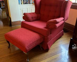 6	$90 	Red chair & ottoman 36Wx38H	