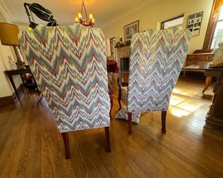 7	$150 	two matching armchairs queen ann style 									