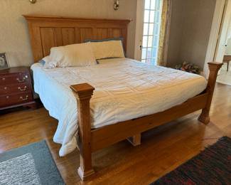30	$350 	King size pine poster bed (mattress free) 