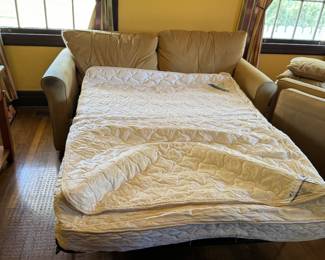 23	$150 	Made in USA Chartreuse green sofa/hideway bed full size bed - arm rest need cleaning 
