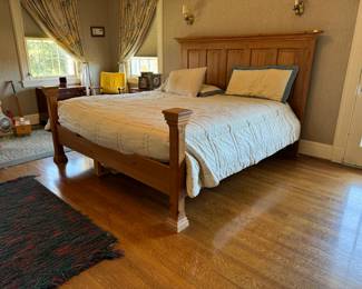 30	$350 	King size pine poster bed (mattress free) 