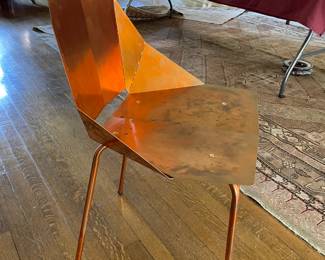 $150 Copper Chair 19x17x19 (seat) 34 (back)
