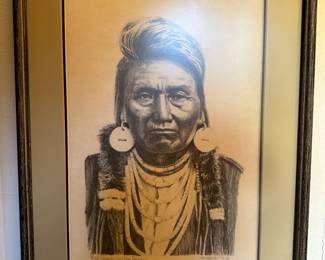 #13 - $50 DC Kessler 1976 Chief Joseph Nez Perce print 18x25