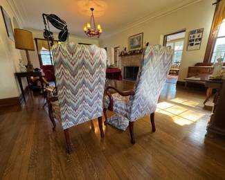 7	$150 	two matching armchairs queen ann style 									