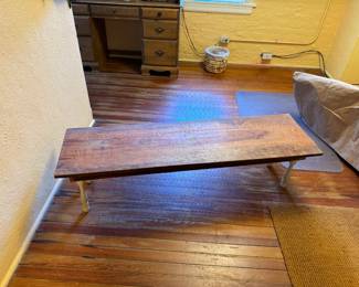 71	$60 	Pine bench white legs 68x16x15	