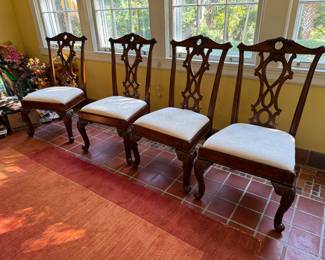 10	$350 	Set of 4 modern Chippendale style chairs 	