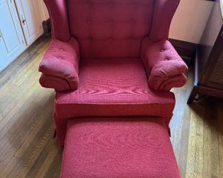 6	$90 	Red chair & ottoman 36Wx38H	